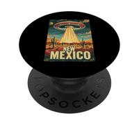 Impression Artistique UFO Cactus Desert du Nouveau-Mexique PopSockets PopGrip Adhésif