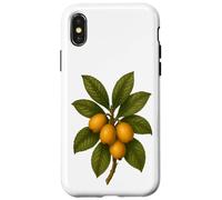 Impression Artistique Vintage Botanical Loquat Nature Fruit Coque pour iPhone X/XS