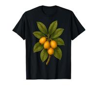 Impression Artistique Vintage Botanical Loquat Nature Fruit T-Shirt