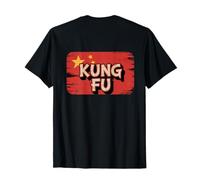 Impression au Dos du Drapeau Chinois King Fu Meme Chinois Kung Fu T-Shirt
