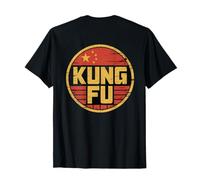 Impression au Dos du Drapeau Chinois King Fu Meme Chinois Kung Fu T-Shirt
