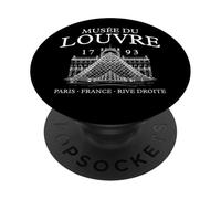 Impression au Trait sur Toile du Musée du Louve, Paris, France PopSockets PopGrip Adhésif