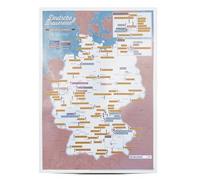 impression, avec carte de l'Allemagne des bières à gratter - Maps International - Poster cadeau pour les amateurs de bière - Brasseries - Tube cadeau - Format A3 : 42 (h) x 29,7 (l)