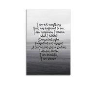 Impression avec poème d'affirmation (1) - Impression sur toile - Cadeau pour vos amis ou pour votre propre usage - Décoration de chambre à coucher, salon - Esthétique - Style sans cadre - 20 x 30 cm
