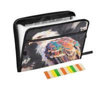 Impression Bird Dossier extensible à fermeture éclair 13 poches Accordéon Organiseur de documents pour le travail et la maison Noir