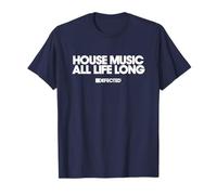 Impression blanche « Defected House Music All Life Long Two Line » T-Shirt