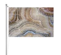 Impression bleu pâle en pierre d'onyx,Drapeau de jardin, bannière décorative, drapeau double face, 2 x 3 pieds, pour extérieur et intérieur