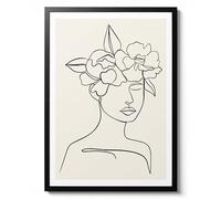 Impression Blooms of Innocence, art mural bohème, affiche portrait artistique, décoration scandinave minimaliste, illustration de femme fleur, cadeau, archivage mat, A5 (impression uniquement) - 21 x