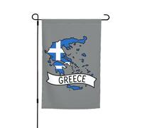 Impression carte de la Grèce 30,5 x 45,7 cm porche toutes saisons drapeaux d'extérieur décoration cour patio drapeau décoration cour