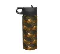 Impression cerf animal camping randonnée hydratation cantines anti-fuite isolées sous vide en acier inoxydable 532 ml