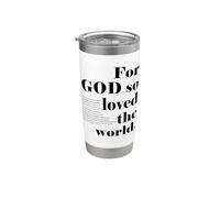 Impression chrétienne pour Dieu si aimé le verset de la Bible du monde Gobelet isotherme en acier inoxydable double paroi