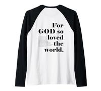 Impression chrétienne pour Dieu si aimé Le Verset de la Bible du Monde Manche Raglan