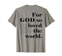 Impression chrétienne pour Dieu si aimé Le Verset de la Bible du Monde T-Shirt