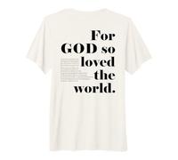 Impression chrétienne pour Dieu si aimé Le Verset de la Bible du Monde T-Shirt Haut de Gamme