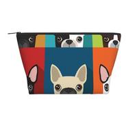 Impression colorée de Boston Terrier, Trousse de Toilette Trousse de Maquillage Sac à cosmétiques Trousse de Toilette de Voyage Portable