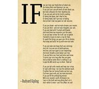 Impression d’art mural « IF » de Rudyard Kipling - en anglais (50 x 70 cm, parchemin)