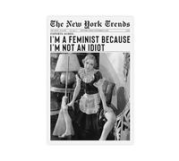 Impression d'actualités tendance, art mural noir et blanc, affiche féministe, décoration murale rétro, impression photographique, art mural féministe sans cadre, 60 x 90 cm