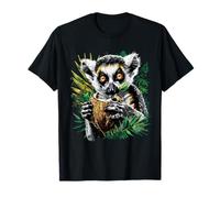 Impression d'animaux sauvages et de noix de coco pour amoureux des lémuriens T-Shirt