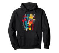 Impression d'art Abstrait sur Le Visage | Portrait cubiste Moderne Sweat à Capuche