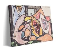 Impression d'art abstraite Farbige Einladungskarte (1922) - Adolf Hölzel œuvre expressionniste avec des teintes vives et des éléments géométriques pour décoration murale, décoration murale, cadeau