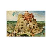 Impression d'art de la Renaissance du Nord de Pieter Bruegel The Elder La Tour de Babel - Architecture biblique détaillée Décoration murale sur toile pour chambre à coucher moderne Impression d'art