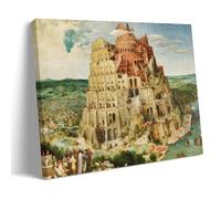 Impression d'art de la Renaissance du Nord Pieter Bruegel The Elder's The Elder La Tour de Babel - Architecture biblique détaillée Art mural peinture sur toile Art mural défilement image impression