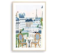 Impression d'art de Paris, Tour Eiffel, France, affiche parisienne, décoration de Paris, cadeau de Paris, cadeau de voyage, affiche de voyage, Europe, pendaison de crémaillère (sans cadre) (40,6 x 61
