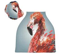 Impression D'Art Flamingo Housse de Canopée pour Poussette,Siège de Voiture pour Bébé Dais Siège Auto Couverture D'Allaitement Pare-Soleil Respirant Extensible pour Bébé