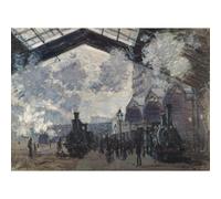 Impression d'art haute définition sur toile - Claude - Oscar Monet - The Gare St-Lazare - 127 x 101,6 cm | Artistique pour pendaison de crémaillère, bureau ou chambre à coucher | Décoration élégante