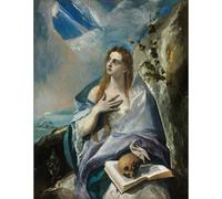Impression d'art haute définition sur toile - El Greco - La Madeleine pénitente - 127 x 101,6 cm | Artistique pour pendaison de crémaillère, bureau ou chambre à coucher | Décoration élégante et