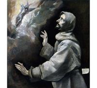 Impression d'art haute définition sur toile - El Greco - Saint François recevant les stigmates - 127 x 101,6 cm | Artistique pour pendaison de crémaillère, bureau ou chambre à coucher | Décoration
