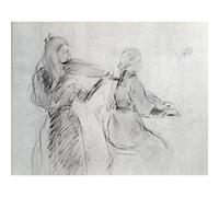 Impression d'art haute définition sur toile - Étude de 1894 pour la Sonate de Mozart - 127 x 101,6 cm | Artistique pour pendaison de crémaillère, bureau ou chambre à coucher | Décoration élégante et