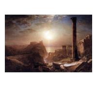 Impression d'art haute définition sur toile - Syrie sur la mer par Frederick Edwin Church - 76,2 x 101,6 cm | Artistique pour pendaison de crémaillère, bureau ou chambre à coucher | Décoration