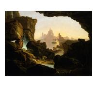 Impression d'art haute définition sur toile - Thomas Cole - The Subsiding of the Waters of the Deluge - 76,2 x 101,6 cm | Artistique pour pendaison de crémaillère, bureau ou chambre à coucher |
