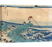 Impression d'art japonais sur toile - Katsushika Hokusai, Koshu kajikazawa (extrait de 36 vues du Mont Fuji) - 100x70 cm