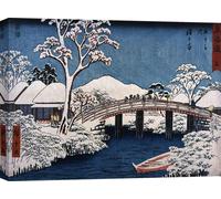 Impression d'art japonaise sur toile - Ando Hiroshige, Paysage japonais - 70x50 cm