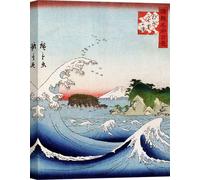 Impression d'art japonaise sur toile - Katsushika Hokusai, Mont Fuji derrière la mer agitée - 80x60 cm