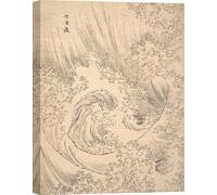Impression d'art japonaise sur toile - Katsushika Hokusai, Vague - 80x60 cm