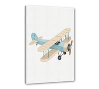 Impression d'art mural bleu pour voiture, transport, chambre d'enfant, voiture, avion, train, bateau, montgolfière, décoration de chambre d'enfant (SKU2, 30 x 40 cm), encadrée