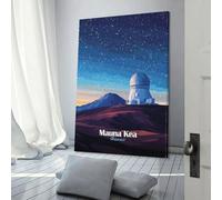 Impression d'art Observatoire du Mauna Kea Chambre Décoration murale Peinture Moderne Chambre Cuisine Impressions sur toile Photo Toile Art mural Cadeaux Femmes Hommes 12x18 pouces (30x45 cm)