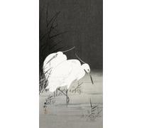 Impression d'art Ohara Koson Two Egrets In The Reeds 40 cm x 20 cm G