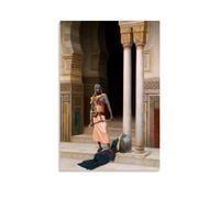 Impression D'art Orientaliste D'un Garde Nubien Par Ludwig Deutsch 1895 - Décoration Murale Dans Un Cadre Historique, Garde En Tenue Traditionnelle Tableaux D'art Sur Toile Unframe 08x12inch(20x30cm)