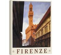Impression d'art sur toile, affiche vintage - Florence, 1938 - 50x70 cm