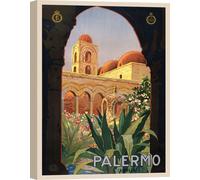 Impression d'art sur toile, affiche vintage, Palerme, 1920 - Taille 40x60 cm