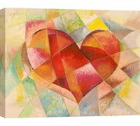 Impression d'art sur toile avec des coeurs - Luigi Florio, battement de coeur - 60x40 cm