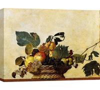 Impression d'art sur toile - Caravaggio, corbeille de fruits - 70x50 cm