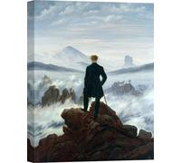 Impression d'art sur toile - Caspar David Friedrich, Wanderer über dem Nebelmeer - 80x60 cm