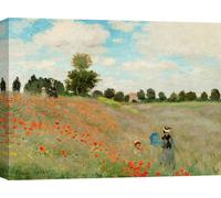 Impression d'art sur toile - Claude Monet, Coquelicots - 60x40 cm