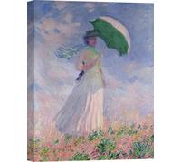 Impression d'art sur toile - Claude Monet, Femme avec un parasol (droite) - 70x50 cm