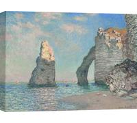 Impression d'art sur toile - Claude Monet, Les falaises d'Etretat - 80x60 cm